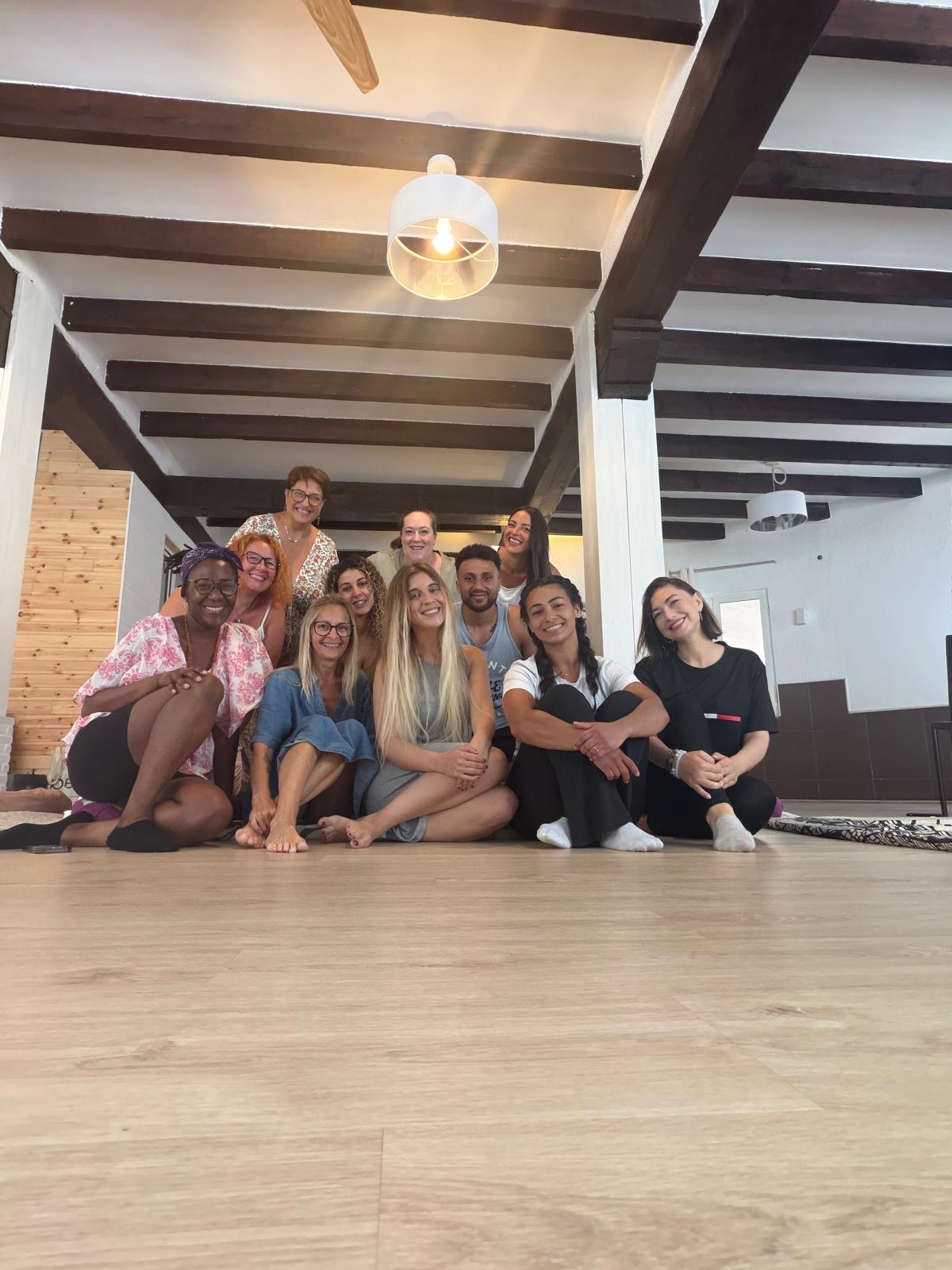 Le groupe de la retraite réuni dans la salle zen